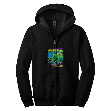 Discover Surfer Pop Art Zip Hoodies