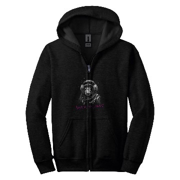 Discover PUNK ASTRONAUT MONKEY SPACE EXPLORATION Zip Hoodies