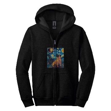 Discover Total Solar Eclipse Pug Dog Zip Hoodies