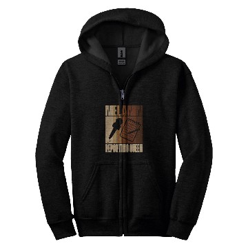 Discover Melanin Reporting Queen African American Journalist 21 Zip Hoodies