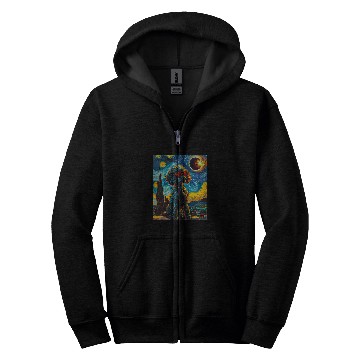 Discover Total Solar Eclipse Poodle Dog Zip Hoodies