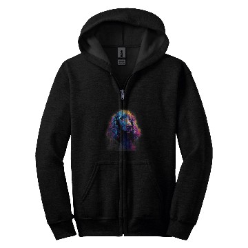 Discover Poodle Dog Abstract Impression Colorful Graphic Art Zip Hoodies