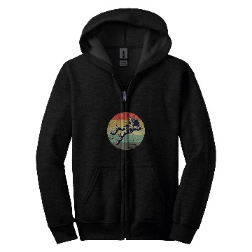 Discover Retro Floating Astronaut Space Zip Hoodies