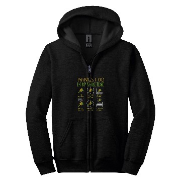 Discover Things I Do In Spare Time Pickleball Paddle Player Graphic Zip Hoodies