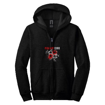 Discover Magic Pick any Card Magician Zip Hoodies
