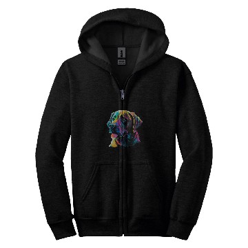 Discover Labrador Lab Dog Lover Splash Graffiti Art Pet 4 7 Zip Hoodies