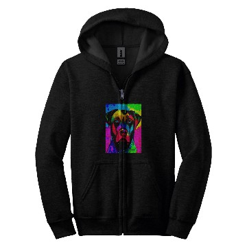 Discover Labrador Lab Dog Labrador Pop Art Design Gradient Zip Hoodies