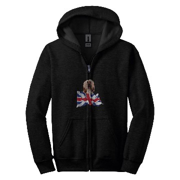 Discover Union Jack Flag Dog Afghan Hound 2 Zip Hoodies