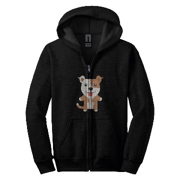 Discover Hugging Dogs AMERICAN PIT BULL TERRIER Zip Hoodies