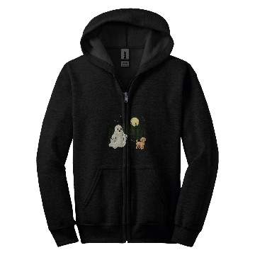 Discover Maltipoo Walking ghosts Halloween Funny Kids Zip Hoodies