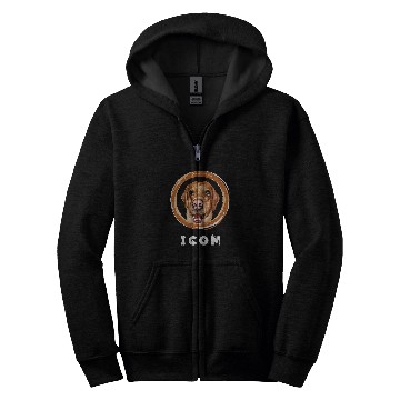 Discover Labrador Lab Dog Cute Face With Funny Icon Caption Zip Hoodies