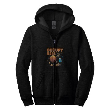 Discover Occupy Mars Outer Space Science Astronaut Spaceship Planets 5 Zip Hoodies