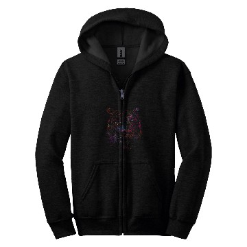Discover Tiger Face Abstract Art Watercolor Zip Hoodies