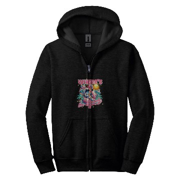 Discover Wheres The Beach Cool Astronaut Flamingo Spaceman Zip Hoodies
