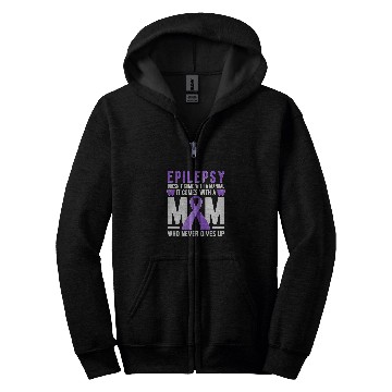 Discover Proud Epilepsy Warrior Mom Epilepsy Awareness Month Zip Hoodies