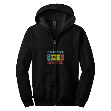 Discover back to school game over teacher student controller Zip Hoodies