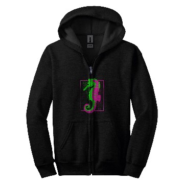 Discover Seahorse Beach Aquarium 21 Zip Hoodies