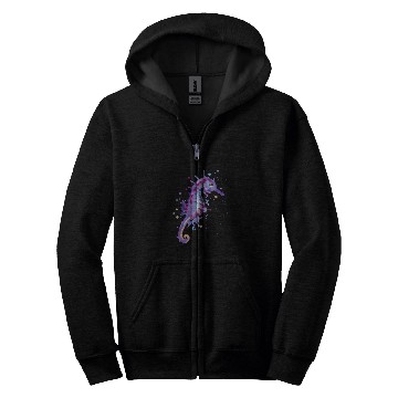 Discover Seahorse Aquarium Beach Zip Hoodies