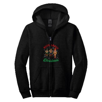 Discover Nuts About Christmas Nutcracker Squad Ballet Dance Christmas Zip Hoodies