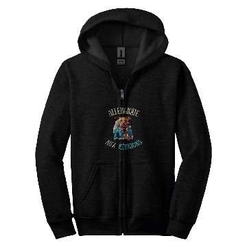 Discover Work Break Coffee Pause Angry Pitbull Monday Morning Humorous Zip Hoodies