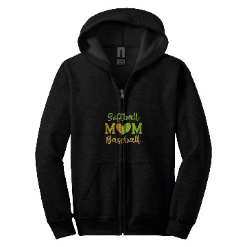 Discover Softball Baseball Mom Mothers Day Zip Hoodies