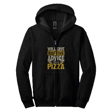 Discover Will give rafting advice for Pizza Paddling Kayaking Zip Hoodies