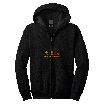 Discover My Weekend Routine Batsman BatandBall Game Zip Hoodies