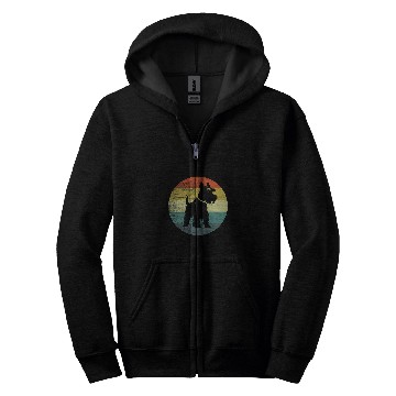 Discover Retro Style Miniature Schnauzer Dog Zip Hoodies