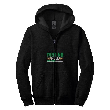 Discover Writing Mode On Book Author Writer 1 Zip Hoodies