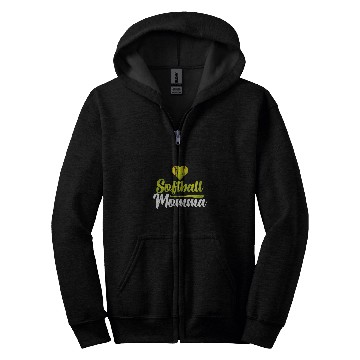 Discover Womens Softball Momma Mothers Day For Supportive Moms Zip Hoodies