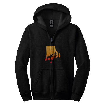 Discover Moose or shed antler Hunting Rhode Map Island art Hunter Zip Hoodies