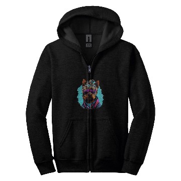 Discover Yorkshire Terrier vintages Style 1 Zip Hoodies