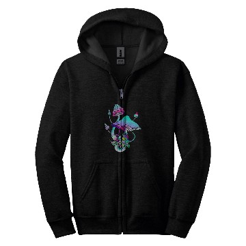 Discover Mushroom Eye Art Goa Psy Trance Zip Hoodies