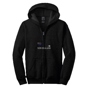 Discover New Zealand Flag Kiwi Rugby Soccer Football Basketball Cheer Gift Zip Hoodies