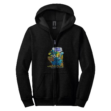 Discover Wizard Dog Blue Heeler Wand Magic Spell Casting Fantasy Mage Zip Hoodies
