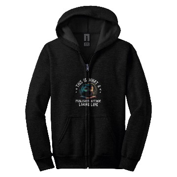 Discover Writer Owl Published Author Typewriter Novel Book Lover Zip Hoodies