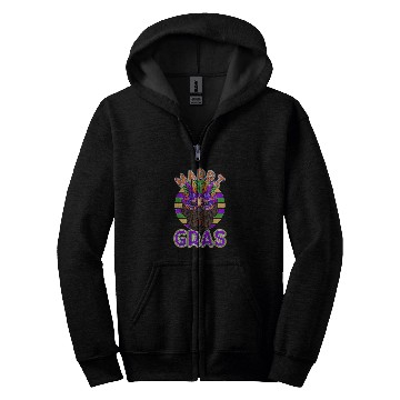 Discover Newfoundland Dog Mardi Gras Zip Hoodies