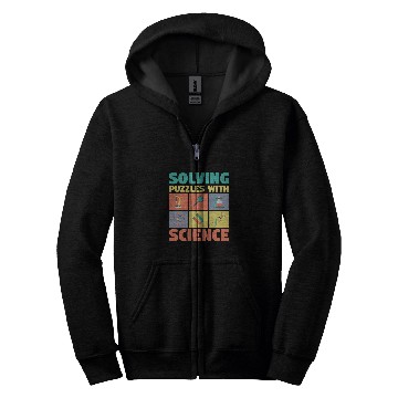 Discover Solving Puzzles with Science Physics Chemist Geek Zip Hoodies