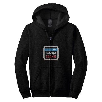 Discover I Accept Cookie Zip Hoodies
