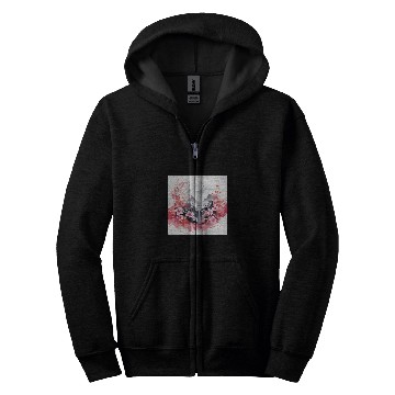 Discover Zen Harmony Blossom Ballet in Nihons Ethereal Glow Zip Hoodies