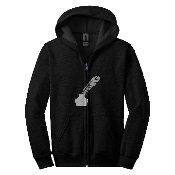 Discover Quill Feather Author Writer 2 Zip Hoodies