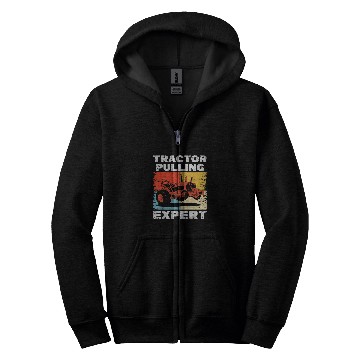 Discover Tractor Pulling Expert Farmer Racing Zip Hoodies