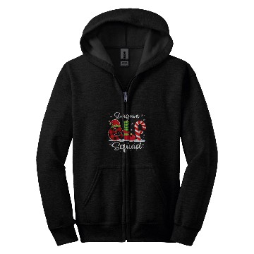 Discover Surgeon Elf Squad Christmas Doctor Matching Zip Hoodies