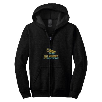 Discover Meal Worm Farming Vermiculture Compost Worm Farmer 214 Zip Hoodies