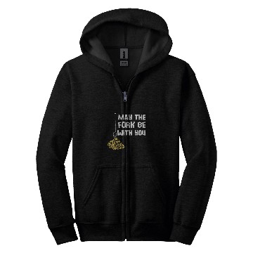 Discover May The Fork Be With You Kitchen Cooking Chef Puns Spaghetti Zip Hoodies