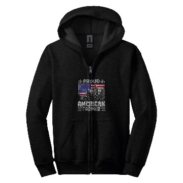 Discover Lofty American Farmer 2US Flag Lovable Pleasant Quote Zip Hoodies