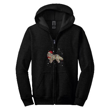 Discover newfoundland dog christmas light xmass mom dad s Zip Hoodies