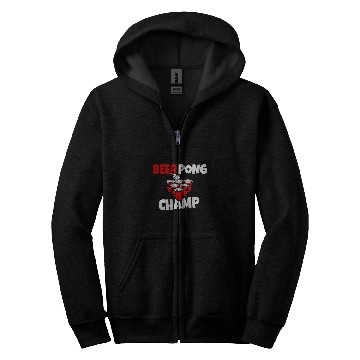 Discover Beer Pong Champ Beer Student Alcohol Zip Hoodies