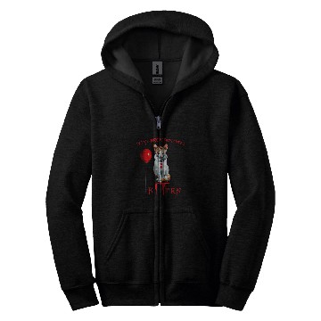 Discover We All MEOW Down Here Clown Cat Kitten Zip Hoodies