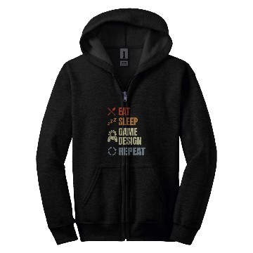 Discover Eat Sleep Game Design Repeat Video Game Producer Zip Hoodies